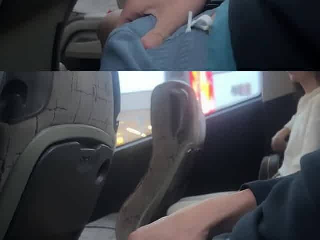 Public Ramrod Flashing - Gal saw my penis on the bus and helped me cum with her hand