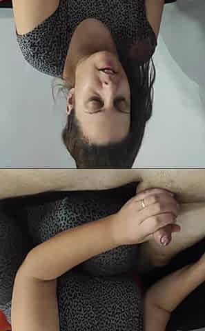Handjob for Neighbor While My Husband Is at Work - POV