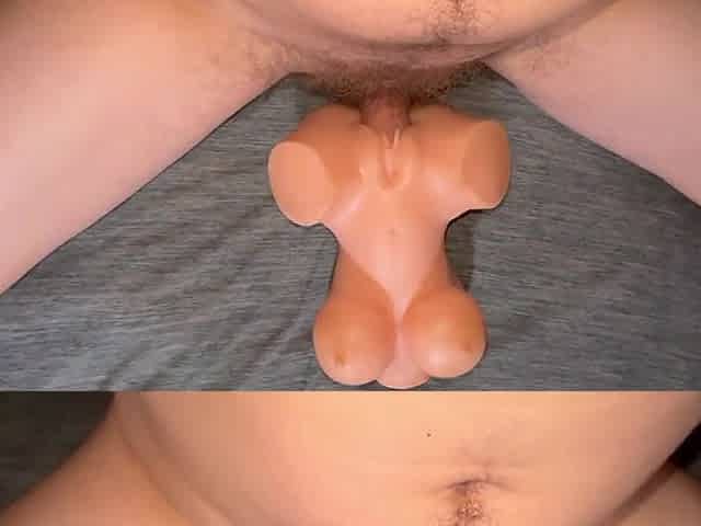 Drilled one as well as the other holes and cum on belly