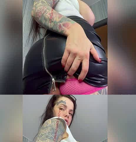 Beautiful Brunette Big Boobs Rides Fake Cock