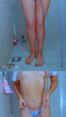 College Beauty's Brazilian Thong Shower Tease