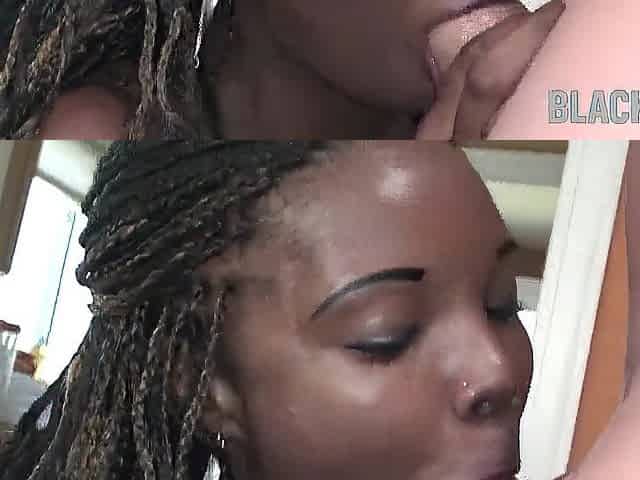 Ghetto MONSTER Tit BLACK Rides WHITE Schlong in Rich Area