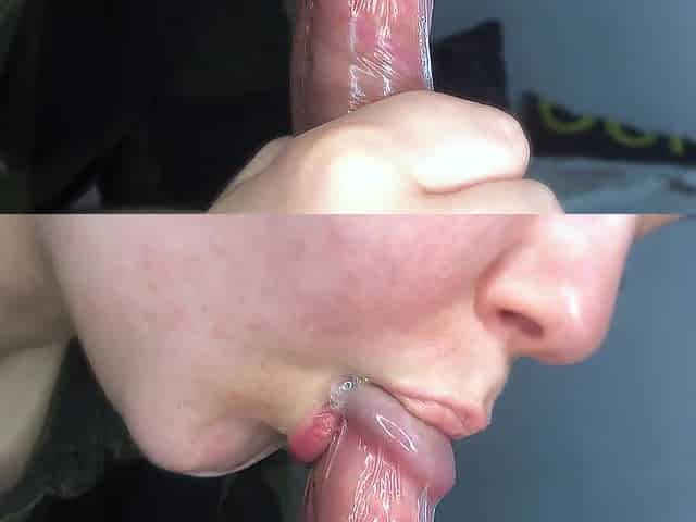DRINKING CUM FROM FUCK-RUBBER