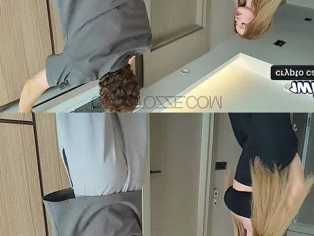 Beauty enticed Service dude in Hotel, that guy had no chance...