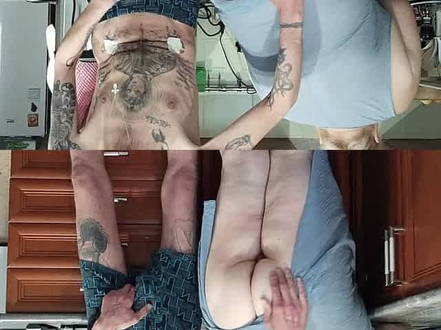 Spanked Girlfriend's Big Ass Fucked in Mouth, Pussy and Cum in Mouth