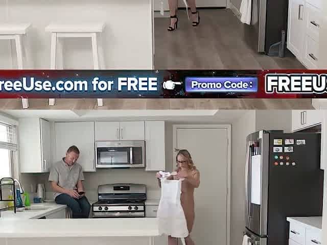 Fuck The Pie, Fuck Me! : Stepmom Catches Her Stepson In A Desperate Kitchen Act With A Dessert