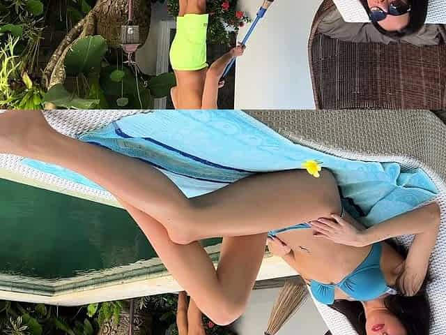 The pool cleaner drove me to Squirt while my husband was