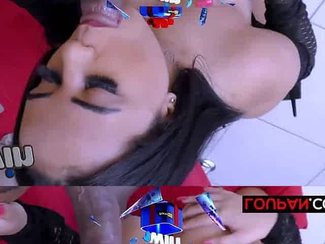 Sexy Latin doll with ample rump providing fellatios and getting poked in the mouth, LP Productions - best XXX!