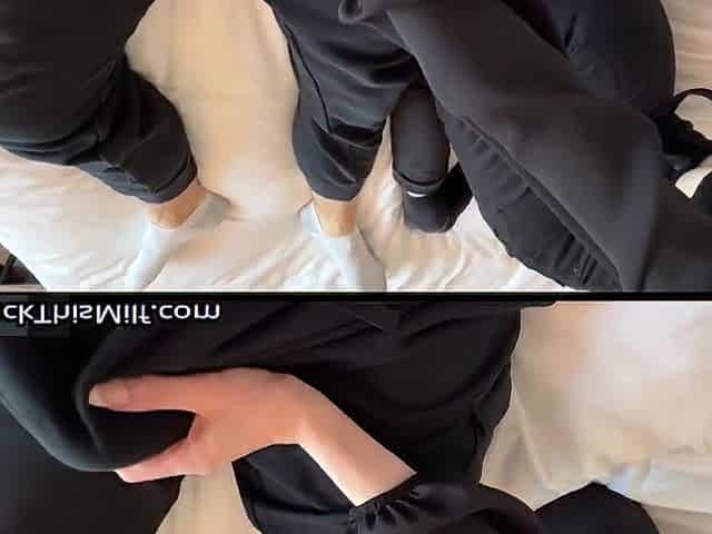 Invites Fan To Hotel Room- He Covers Her Tiny Body With A Massive Cumshot