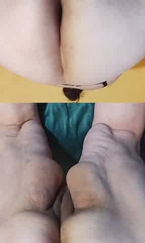 Large booty mother I'd like to fuck shows off her butt and masturbates with her fingers