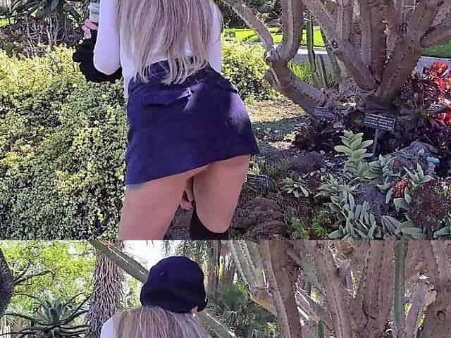Gorgeous Babe Flashing at the Botanic Gardens