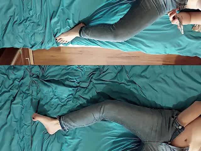 Lustful wife masturbates during the time that watching porn. Spouse caught her and screws her