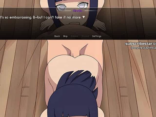 Naruto: Kunoichi Trainer - Hot 18yo Hinata Hyuga Teen Blowjob and Double Penetration Anal Sex. Her Tight Ass Gets Creampied