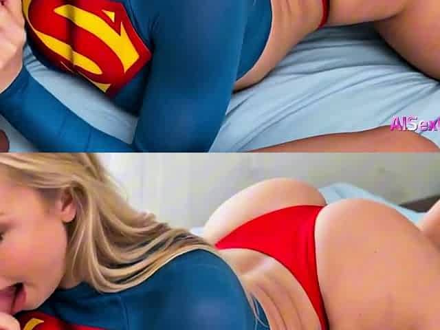 You have to see supergirl's ass take a messy anal pounding