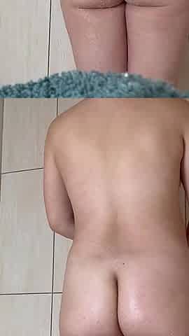 Blonde Giantess Stepsister Goes to the Bathroom and Takes a Shower and Tiny Stepbrother Watches as Giantess Stepsister