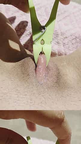 Inserting a Small Cup Into the Wet Pussy