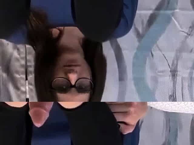 Nerdy Girl Gives an Intense Footjob in Glasses