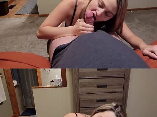 Stepmother Seduces Stepson by Having Him Place Lotion on Her Pregnant Belly