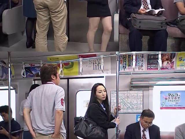 Hasumi Yoshioka :: Beautiful Office Lady In The Train - CARIBBEANCOM