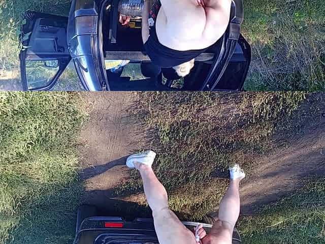 Neighbor Gets Lots of Orgasms with Squirting Outdoor