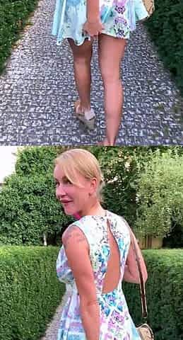 Nasty platinum blonde gives a great pov blowjob