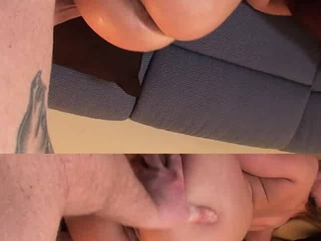 Sexy platinum blonde cougar's stepson can't resist her