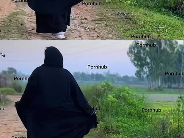 Egypt Muslim Farm Girl with Abaya Try to Find Cucumber in Farmland for Her Pussy