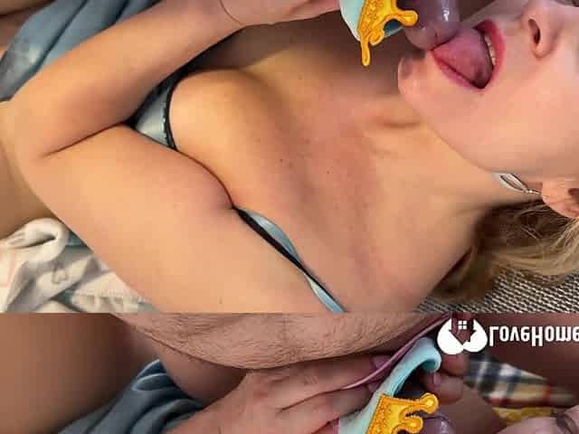 Naughty mom Next Door Invites Me Over and Worships My Dick With a Wet Sloppy Blowing off