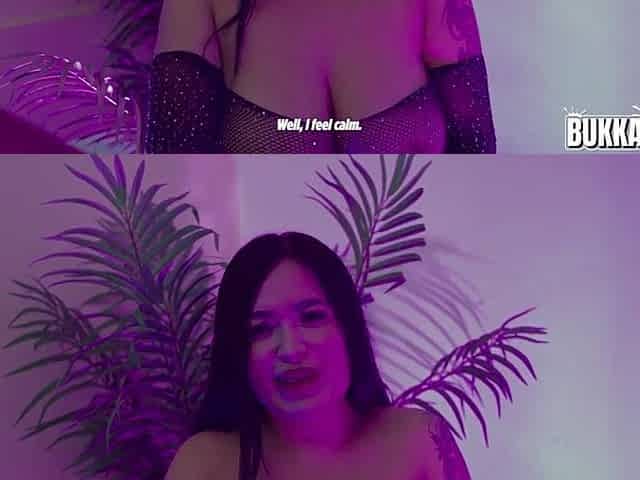 Bukkake Latin - Peruvian Milagros Rayza with large melons receives complimentary jizz in big quantities.