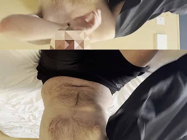 Stripped Hotel Masturbation and Cum