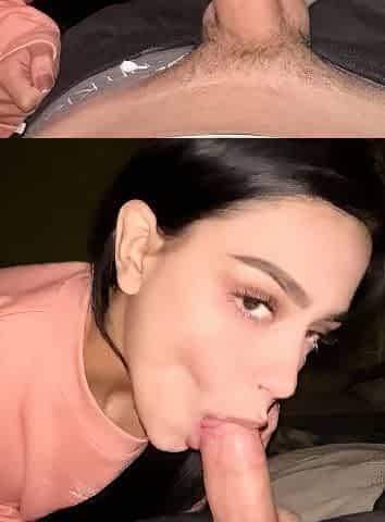Corrupting teen hoe Liz gives blowjob in POV