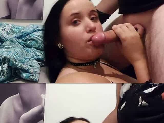 BBW German Girl Gives Sloppy Blowjob