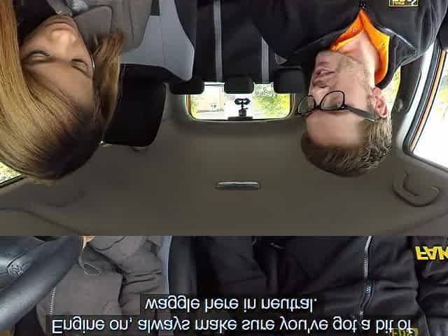 Black stunner gets vagina creampied - Fake Driving School