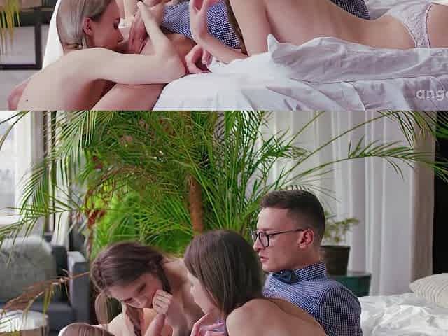 Beautiful Russian Cutie: Teenage 18+ Threesome