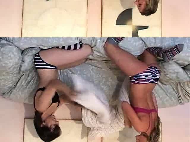 Hot lesbian spanking with lainta babes