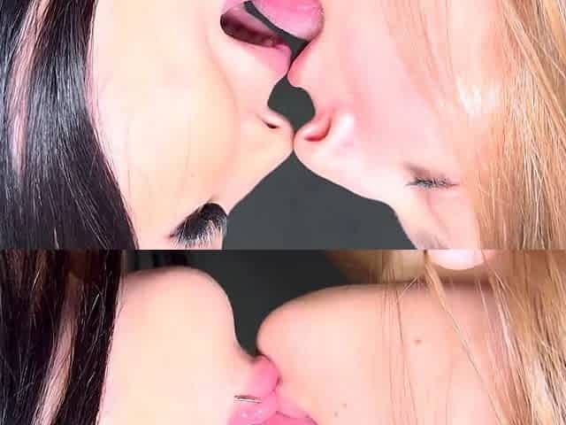 Blonde and Brunette Lesbians Share a Vibrator