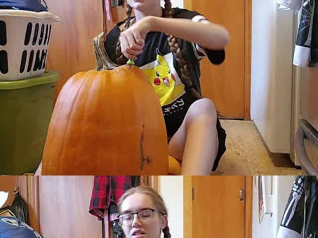 ????Cozy Stripped Pumpkin Carving!????