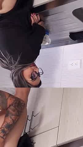 Hotwife Latina Receives Intense Fucking in the Kitchen