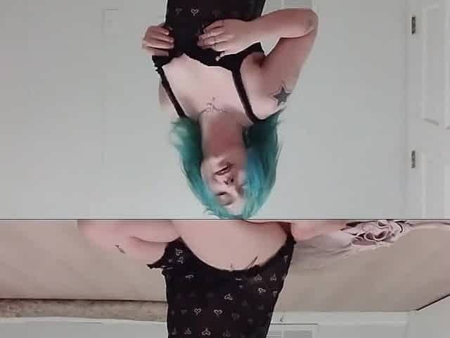 Tiny punk whore in cute underware plays with dildos (Full vid on OF)