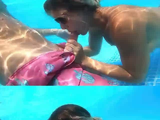 Pool Sex, Lactating Hottie, Pee and Hawt Bang Outside