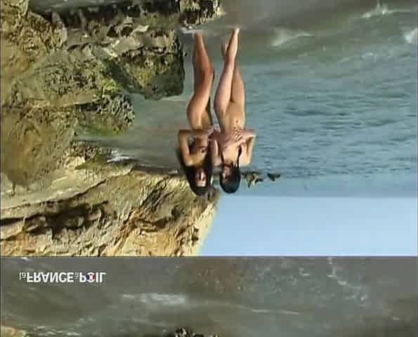 Slut Brunettes Fuck Each Other in the Sun