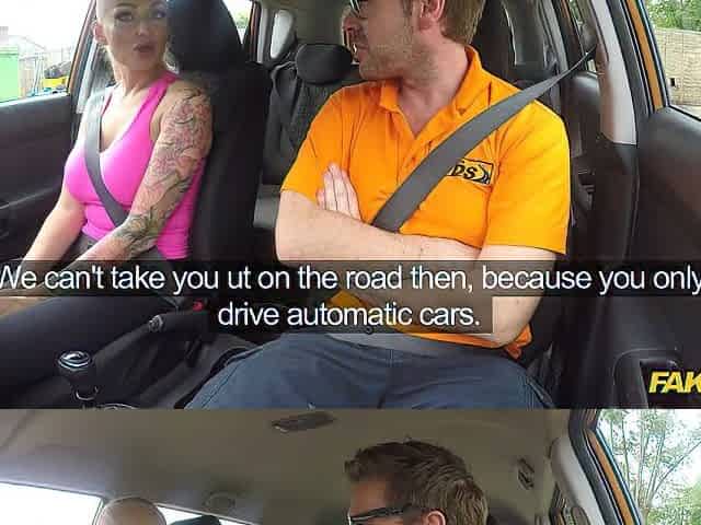 Fake Driving School mother I'd like to fuck in a High Ponytail drilled by her driving instructor