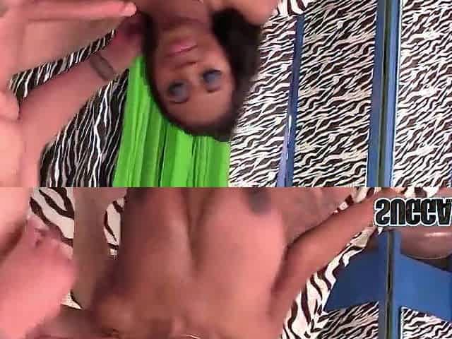 Large Bazookas Black Mya Lushes Takes a White Meat Cock
