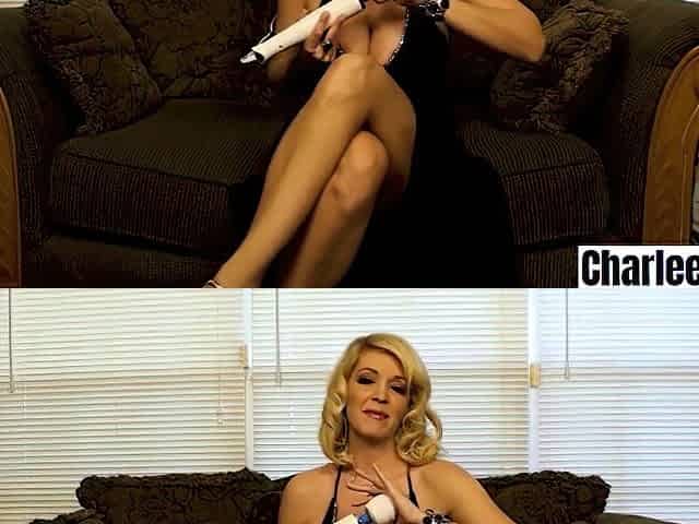 Home Alone Blond big beautiful woman Charlee Pursue Playing With Her Hitachi!