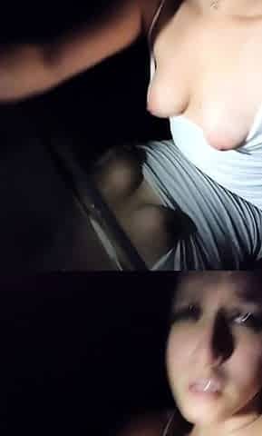 Small tit brunette gives a nice hard blowjob and fuck