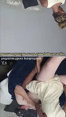 Ebony gal with braided hair , sucks white ramrod & rides his wang in yellow suit