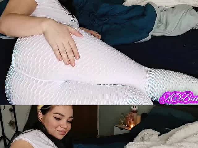 White leggings and monster farts (full 7 mins movie scene on my Onlyfans)