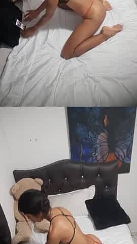 Alone at home I record myself whilst I touch my appealing body