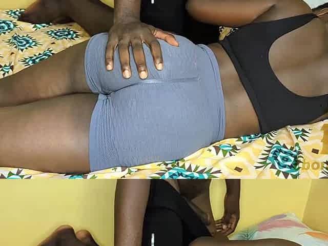 The maid with the thick booty was lying on my couch; I could imagine what this babe desired.