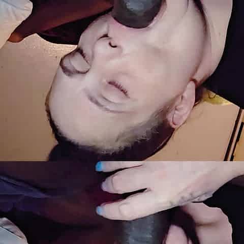Big Black Cock Gets Slurped on by Lonely Step Mom She Gives Amazing Gumjobs